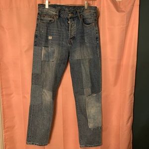 We The Free Patched Mom jeans